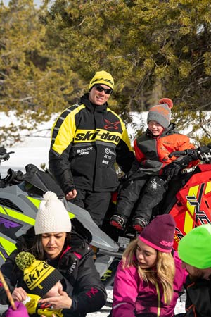 Photo of individual snowmobiler