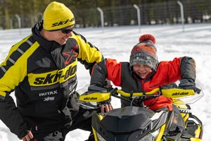 Photo of individual snowmobiler