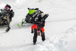 Photo of individual snowmobiler