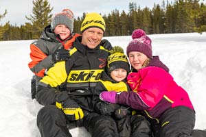 Photo of individual snowmobiler