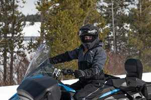 Photo of individual snowmobiler