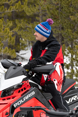 Photo of individual snowmobiler