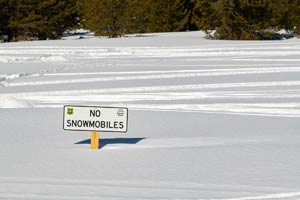 Fun snowmobile photo