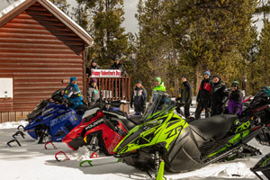 Fun snowmobile photo